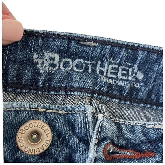 BTC  BootHeel Sheryl Crow Fairfax High Rise Denim Jean Shorts Size 27/4 - Picture 3 of 6